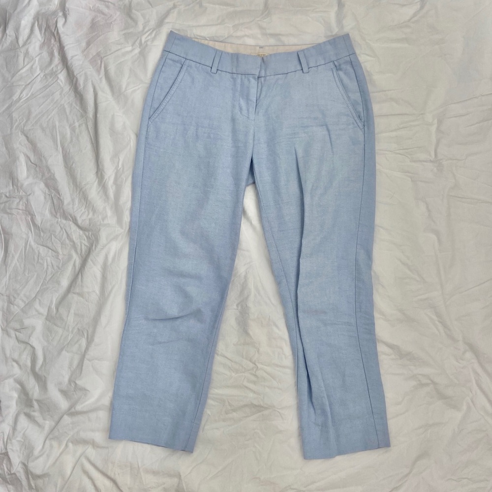 J. Crew Cropped Linen Dress Pant Size 2 Petite